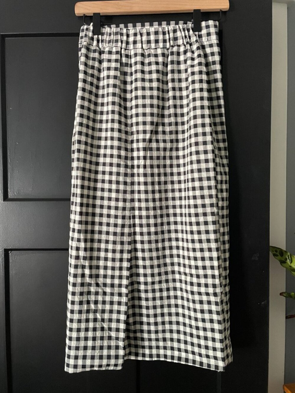 Gingham Pattern Pencil Skirt, XS - Picture 2 of 4